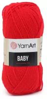 Пряжа Yarnart Baby красный (156), 100%акрил, 150м, 50г, 5шт