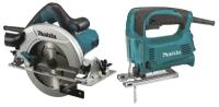 Набор электроинструмента Makita DK0167 лобзик 4329 + дисковая пила HS7601