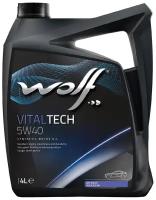 Синтетическое моторное масло Wolf Vitaltech 5W40, 4 л, 1 шт