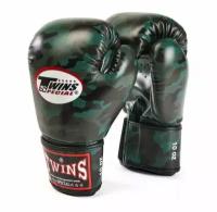 Боксерские перчатки тренировочные Twins Special FBGVS3-ML Camo 12 OZ Dark Green