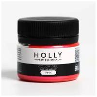 Декоративный гель для волос, лица и тела COLOR GEL Holly Professional, Pink, 20 мл