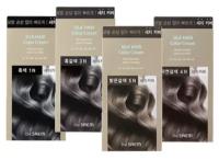 Краска для закрашивания седины THE SAEM Silk Hair Color Cream Gray Hair Natural Black (Черная) 60g+60g