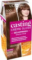 Крем-краска для волос L'oreal Paris L'OREAL Casting Creme Gloss тон 600 Темно-русый