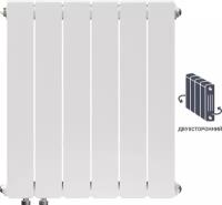 Радиатор Equation 500/90 6 секций двухсторонний нижнее подключение биметалл