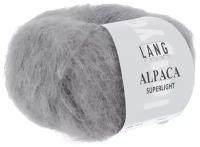 Пряжа Alpaca Superlight Lang Yarns( Альпака Суперлайт), цвет 0024-серый, 25гр/199 м, 54% альпака, 22% шерсть, 24% полиамид, 1 моток