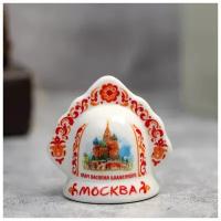 Колокольчик в виде кокошника «Москва» (Храм Василия Блаженного), 5.5 х 5.5 см