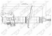 ST543028H725 SAT Стойка передняя NISSAN X-TRAIL 00-07 RH