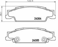 Колодки тормозные дисковые задние CADILLAC CTS 03/02-12/07 / CADILLAC STS 09/04-12/07 / CADILLAC STS 09/07-12/12