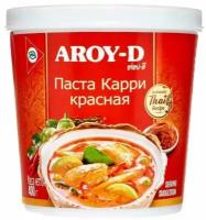 Aroy-D Паста Карри красная, 400 г, 400 мл, банка пластиковая