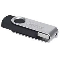 Флешка Mirex SWIVEL BLACK, 4 Гб, USB2.0, чт до 25 Мб/с, зап до 15 Мб/с, черная