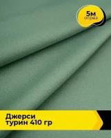 Ткань для шитья и рукоделия Джерси "Турин" 410 гр 5 м * 150 см, зеленый 014