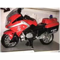 Детский мотоцикл с инерционным механизмом свет/звук игрушка для маленьких детей, цвет красный