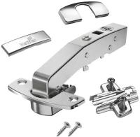 Мебельная петля для фальш панели HETTICH SENSYS с доводчиком угол откр. 95* 1 шт. + монтажная планка с евровинтами+заглушки