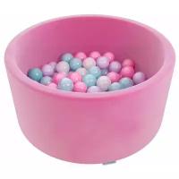 Сухой бассейн Easy ДМФ-МК-02.53.03 Розовый с розовыми шариками