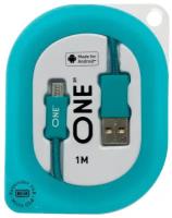 Провод ONE бирюзового цвета для Android (реверсивный USB/Micro-USB)