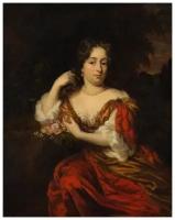 Репродукция на холсте Портрет Катарины Дирквенс (1664-1715) Мас Николас 30см. x 38см