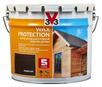 Антисептик для дерева V33 с добавлением воска WAX PROTECTION Темный дуб 9 л