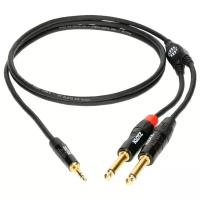 KLOTZ KY5-150 компонентный кабель серии MiniLink с позолоченными разъемами stereo mini jack - 2 mono jack, 1.5 метра