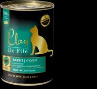 Clan De File Кролик в желе с таурином и инулином для взрослых кошек, 340 гр