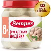 Semper - пюре фрикадельки Индейка, 8 мес., 100 гр