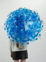 Зонт женский / Зонт купол / прозрачный с принтом