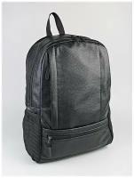 Классический кожаный рюкзак для ноутбука "Городской", повседневный, на молнии, большой мужской и женский, черный 3