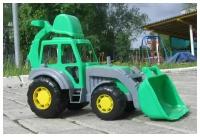 Игрушка экскаватор пластмассовый трактор 36 см Алтай