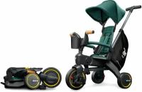 Велосипед детский складной трехколесный DOONA LIKI TRIKE S5 с 10 месяцев, ультракомпактный с родительской ручкой. Цвет: Racing Green