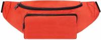 Сумка на пояс / Street Bags / SB-008-041 Поясная сумка с накладным карманом 27х5х15 см / алый