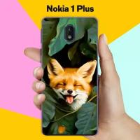 Силиконовый чехол на Nokia 1 Plus Довольная Лиса / для Нокиа 1 Плюс