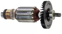 Ротор (Якорь) (L-160 мм, D-41 мм, 7 зубов, наклон вправо) подходит для пилы циркулярной (дисковой) Makita HS6601