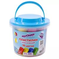 Набор для лепки Юнландия Пластилин 10 цветов 500g 105861