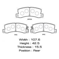 Колодки тормозные задние COROLLA 1995-2002/AVENSIS 1997-2003/CELICA 1989-1999/CAMRY 1991-2006 MS1136