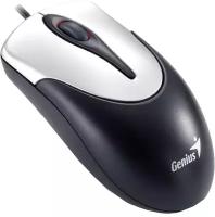 Мышь проводная Genius NetScroll 100 V2, 2 кнопки, 1 колесо-кнопка, черно-серебристая 31010232100