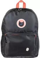Рюкзак №1 School черный, эмблема Кошечка