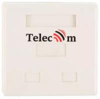 Розетка внешняя Telecom RJ-45 (FTP) 5E кат. двойная, экранированная