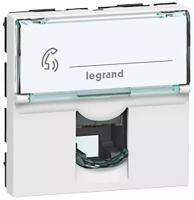 Legrand (Легранд) Розетка телефонная RJ12 Mosaic 6 контактов 2 модуля белая 078732