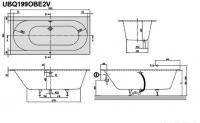 Ванна Villeroy & Boch Oberon 190x90 UBQ199OBE2V-01