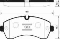 Колодки тормозные передние Sangsin Brake SP1425