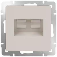 Werkel Слоновая кость WL03-RJ45+RJ45 -ivory / W1181103 Розетка Ethernet RJ-45 двойная