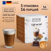 Капсулы Dolce Gusto 16 шт. Cafe au Lait. Кофе в капсулах для кофемашины Дольче Густо "FIELD"