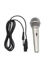 Динамический микрофон проводной, профессиональный микрофон для караоке, конференций, подкастов, концертный, серый