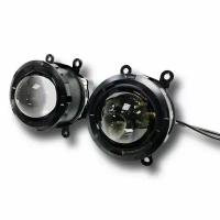 Лазерные ПТФ 70W Lada Vesta, Ford, Mitsubishi, Renault, Nissan / Bi-led модуль светодиодные противотуманные фары 1 Режим белый свет