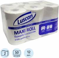 Бумага туалетная Luscan Comfort Max 2-слойная белая ( 12 рулонов в упаковке)