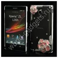 Пластиковый чехол Pink Flower для Sony Xperia ZL / L35h