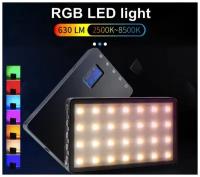 Светодиодный LED светильник RGB для видеокамеры и фото-съемки you tube, tik tok, instagram