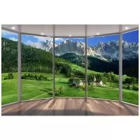 Фотообои Модный Дом "Альпы из окна" 270x400 см