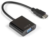 Кабель-переходник HDMI-VGA Exegate EX-HDMIM-VGAF-0.15 (19M/15F, 0,15м)