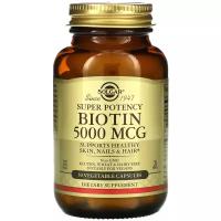 Капсулы SOLGAR Biotin, 200 г, 5000 мкг, 50 шт