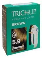 Хна для волос (Heena) натуральная индийская, коричневая, Краска для волос, Trichup, 60 г